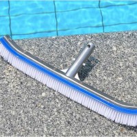 pool accessories stainless steel handle nylon bristles brush vacuum cleaner 18 inch swimming pool cleaning brush